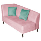 Divã Recamier Heitor 140cm Com Almofada Lado Direito Suede -