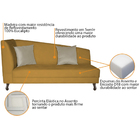 Divã Recamier Heitor 140cm Com Almofada Lado Direito Suede -