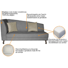 Divã Recamier Heitor 140cm Com Almofada Lado Direito Suede -