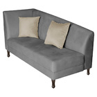 Divã Recamier Heitor 140cm Com Almofada Lado Direito Suede -