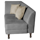 Divã Recamier Heitor 140cm Com Almofada Lado Direito Suede -