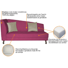 Divã Recamier Heitor 140cm Com Almofada Lado Direito Suede -