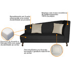 Divã Recamier Heitor 140cm Com Almofada Lado Esquerdo Suede -