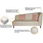 Divã Recamier Heitor 140cm Com Almofada Lado Esquerdo Suede -