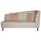 Divã Recamier Heitor 140cm Com Almofada Lado Esquerdo Suede -