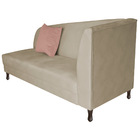 Divã Recamier Heitor 140cm Com Almofada Lado Esquerdo Suede -