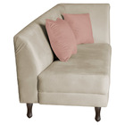 Divã Recamier Heitor 140cm Com Almofada Lado Esquerdo Suede -