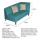 Divã Recamier Heitor 140cm Com Almofada Lado Esquerdo Suede -