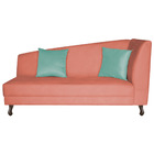 Divã Recamier Heitor 140cm Com Almofada Lado Esquerdo Suede -