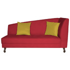 Divã Recamier Heitor 140cm Com Almofada Lado Esquerdo Suede -