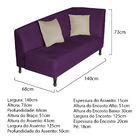Divã Recamier Heitor 140cm Com Almofada Lado Esquerdo Suede -