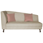 Divã Recamier Heitor 160cm Com Almofada Lado Direito Suede -