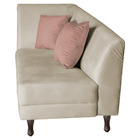 Divã Recamier Heitor 160cm Com Almofada Lado Direito Suede -