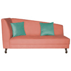 Divã Recamier Heitor 160cm Com Almofada Lado Direito Suede -