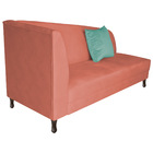 Divã Recamier Heitor 160cm Com Almofada Lado Direito Suede -