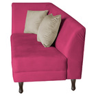 Divã Recamier Heitor 160cm Com Almofada Lado Direito Suede -