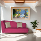 Divã Recamier Heitor 160cm Com Almofada Lado Direito Suede -