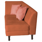 Divã Recamier Heitor 160cm Com Almofada Lado Direito Suede -