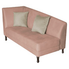 Divã Recamier Heitor 160cm Com Almofada Lado Direito Suede -