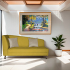 Divã Recamier Heitor 160cm Com Almofada Lado Direito Suede -