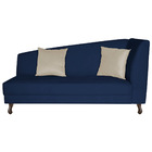 Divã Recamier Heitor 160cm Com Almofada Lado Esquerdo Suede -