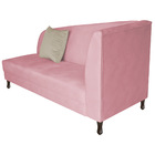 Divã Recamier Heitor 160cm Com Almofada Lado Esquerdo Suede -