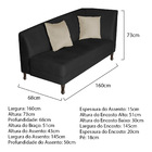 Divã Recamier Heitor 160cm Com Almofada Lado Esquerdo Suede -
