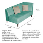 Divã Recamier Heitor 160cm Com Almofada Lado Esquerdo Suede -
