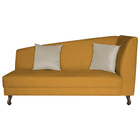 Divã Recamier Heitor 160cm Com Almofada Lado Esquerdo Suede -