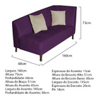 Divã Recamier Heitor 160cm Com Almofada Lado Esquerdo Suede -
