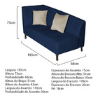 Divã Recamier Heitor 185cm Com Almofada Lado Direito Suede -