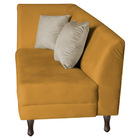 Divã Recamier Heitor 185cm Com Almofada Lado Direito Suede -