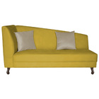 Divã Recamier Heitor 185cm Com Almofada Lado Direito Suede -