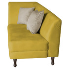 Divã Recamier Heitor 185cm Com Almofada Lado Direito Suede -