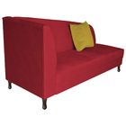 Divã Recamier Heitor 185cm Com Almofada Lado Direito Suede -