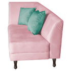 Divã Recamier Heitor 185cm Com Almofada Lado Direito Suede -