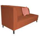 Divã Recamier Heitor 185cm Com Almofada Lado Direito Suede -