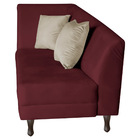 Divã Recamier Heitor 185cm Com Almofada Lado Direito Suede -