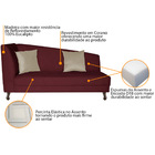 Divã Recamier Heitor 185cm Com Almofada Lado Direito Suede -