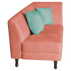 Divã Recamier Heitor 185cm Com Almofada Lado Esquerdo Suede -