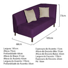 Divã Recamier Heitor 185cm Com Almofada Lado Esquerdo Suede -