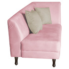 Divã Recamier Heitor 185cm Com Almofada Lado Esquerdo Suede -