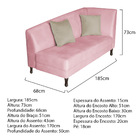 Divã Recamier Heitor 185cm Com Almofada Lado Esquerdo Suede -