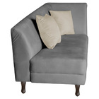 Divã Recamier Heitor 185cm Com Almofada Lado Esquerdo Suede -