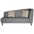 Divã Recamier Heitor 185cm Com Almofada Lado Esquerdo Suede -