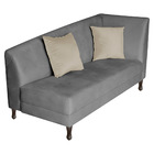 Divã Recamier Heitor 185cm Com Almofada Lado Esquerdo Suede -