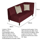 Divã Recamier Heitor 185cm Com Almofada Lado Esquerdo Suede -