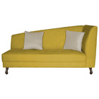 Divã Recamier Heitor 185cm Com Almofada Lado Esquerdo Suede -