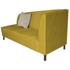 Divã Recamier Heitor 185cm Com Almofada Lado Esquerdo Suede -