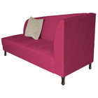 Divã Recamier Heitor 185cm Com Almofada Lado Esquerdo Suede -